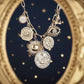 Coin and Charm Necklace Moon and Sun Charms - ResidentFashion