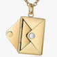 Love Letter Gold Envelope and Letter Necklace - ResidentFashion