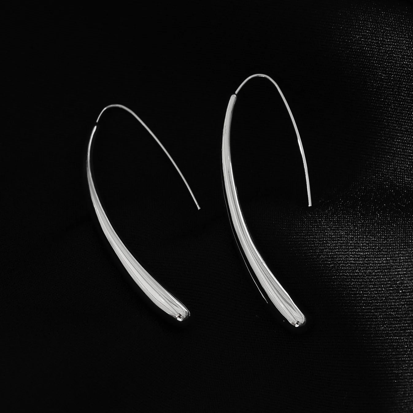 ADARA Avant-Garde Geometric Earrings White Gold