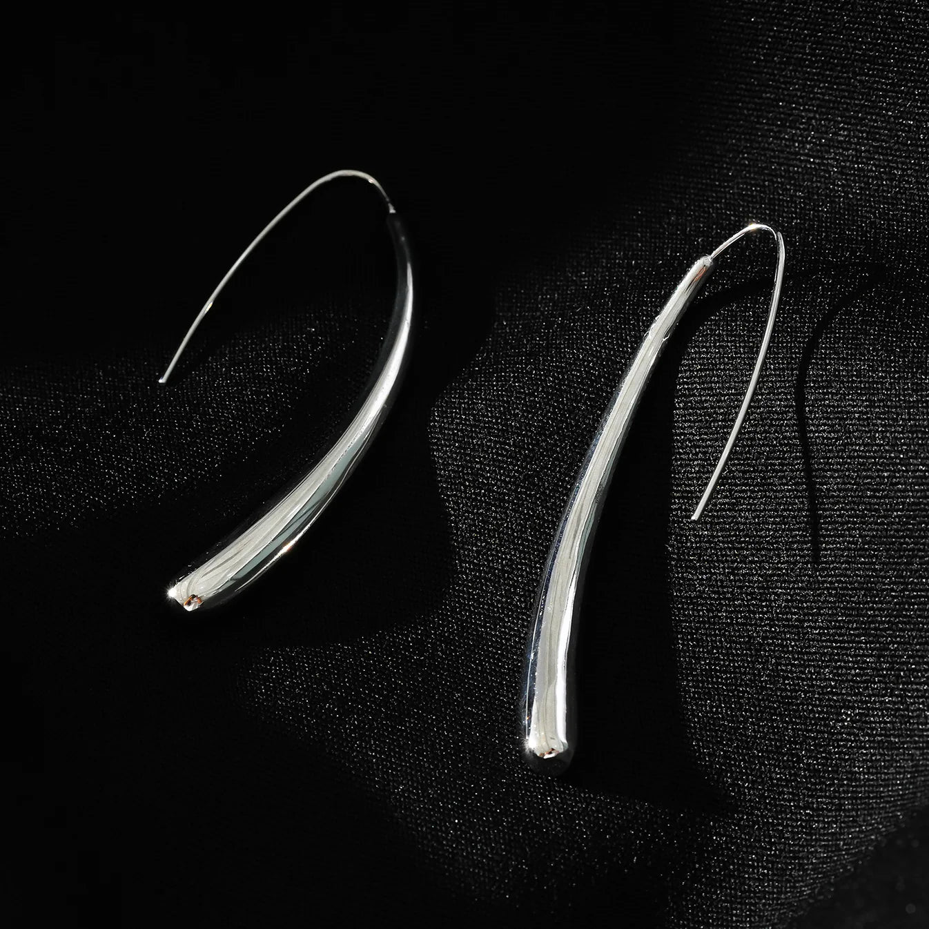 ADARA Avant-Garde Geometric Earrings White Gold