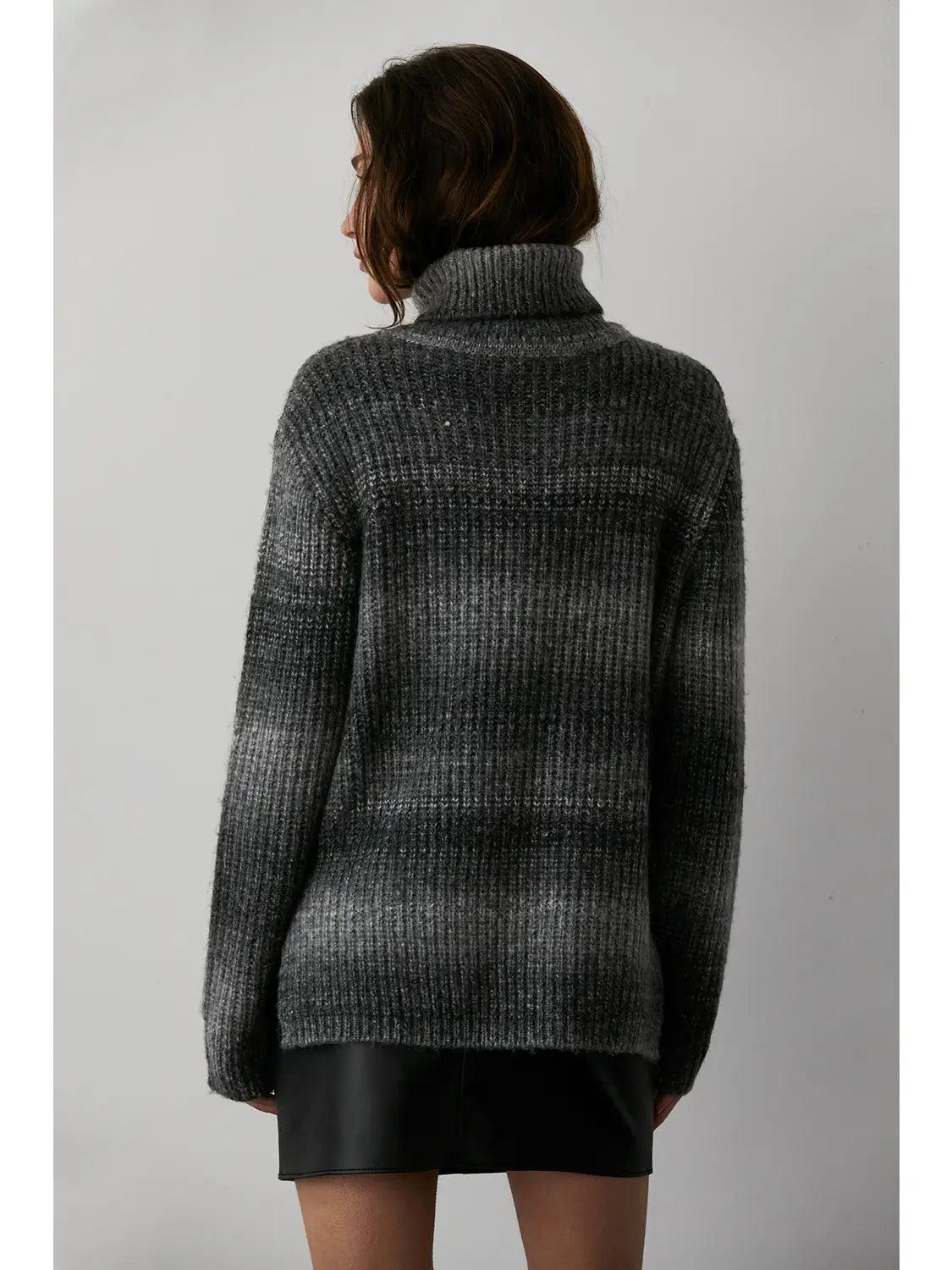 Ariana Multi-Colored Wool Turtleneck Sweater | Stylish & Cozy