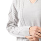 Women's silver cut-out sweater