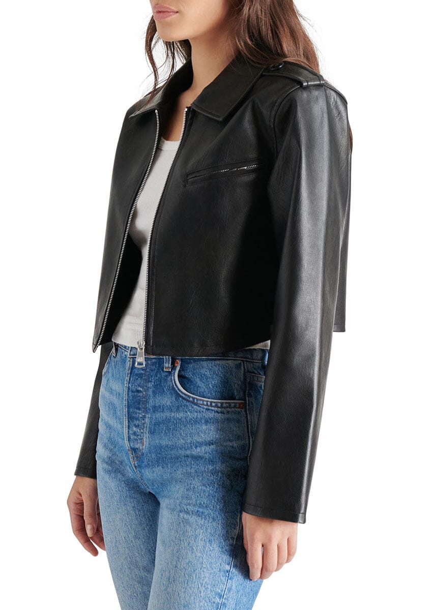 Cropped Leather Jacket | Steve Madden