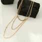 ZURI Triple Layer Mixed-Chain Necklace in Gold