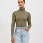 Ribbed Turtle Neck Olive | Fall Capsule Collection