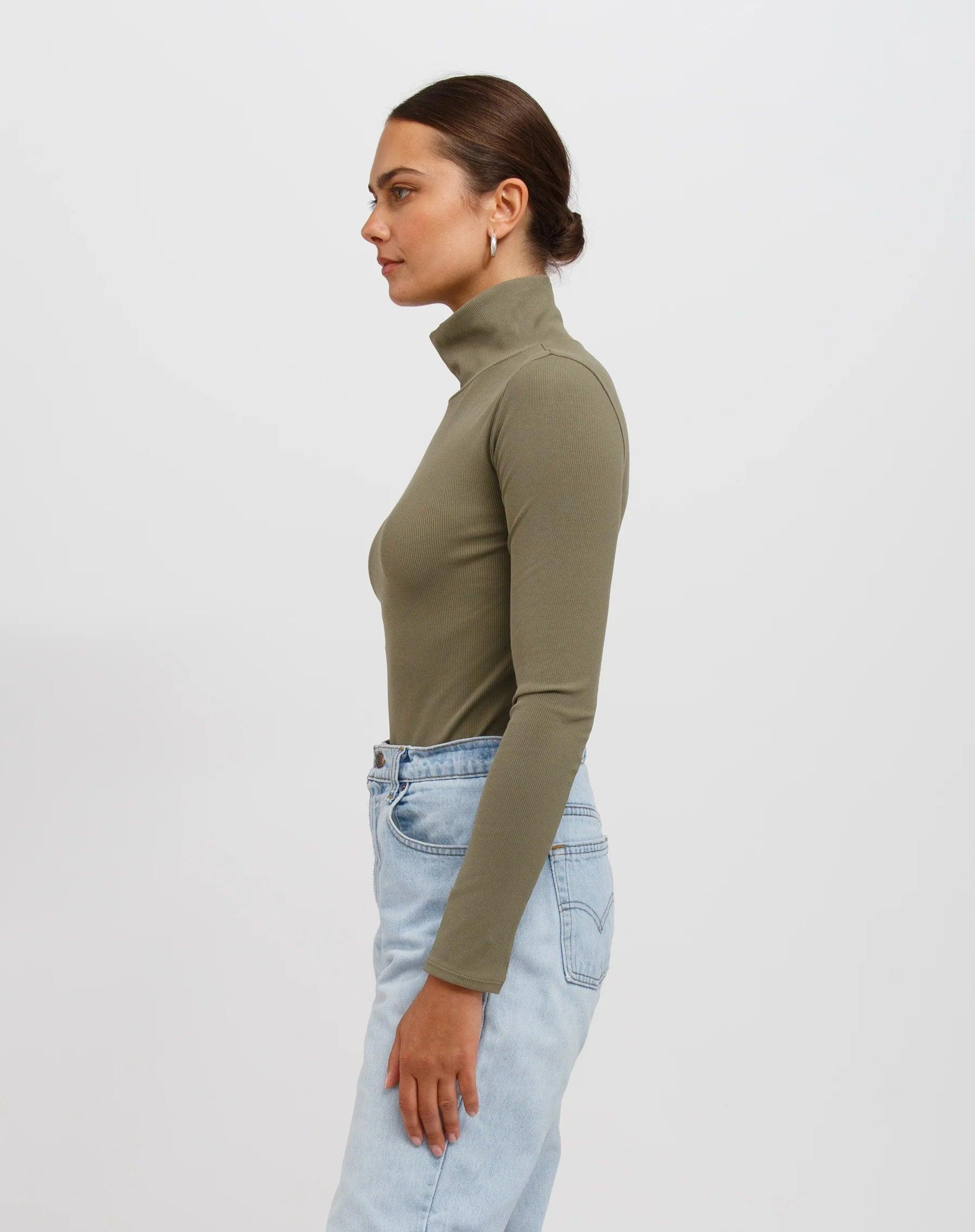 Ribbed Turtle Neck Olive | Fall Capsule Collection