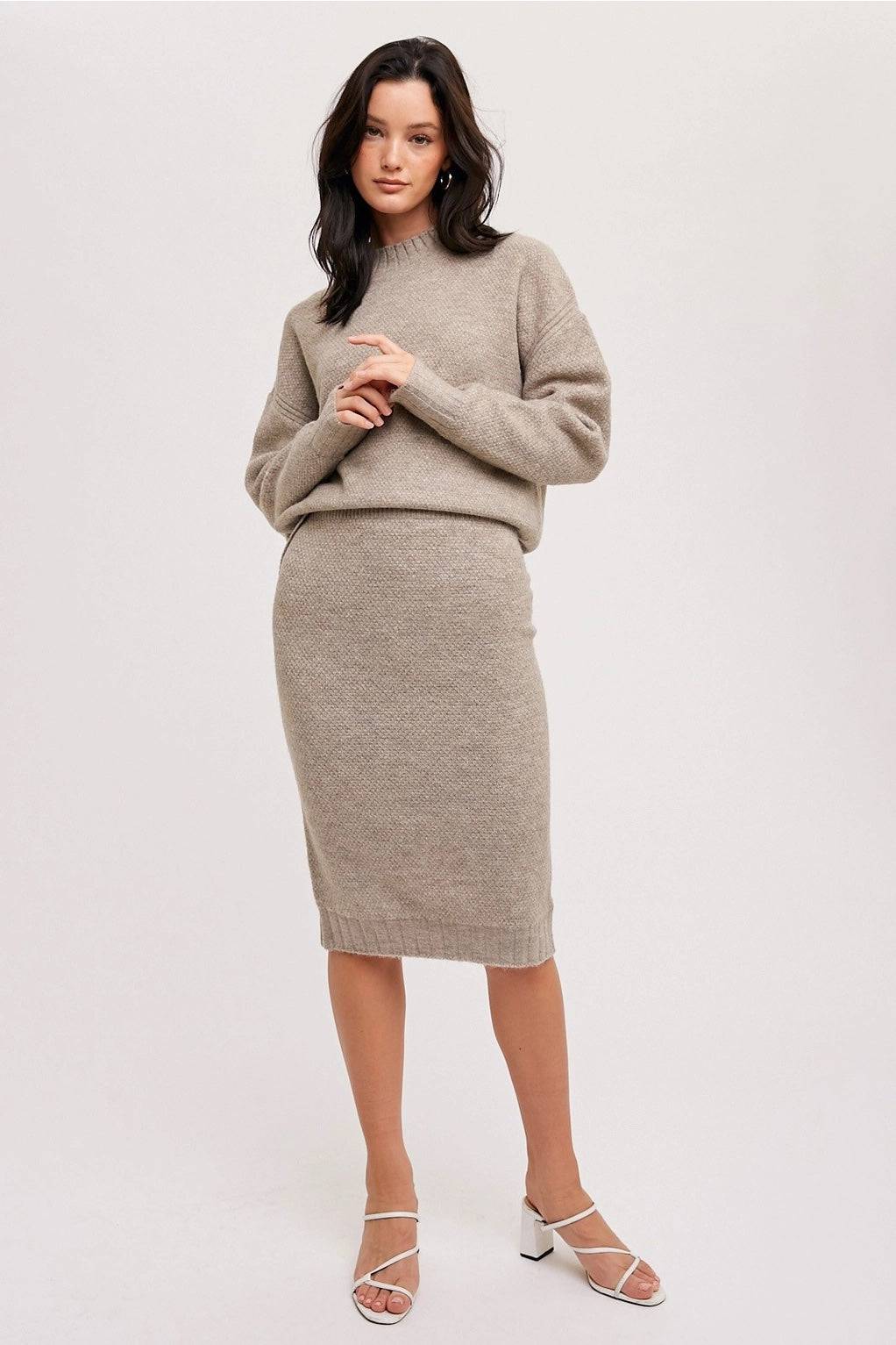 H-Line Sweater Skirt - ResidentFashion