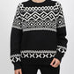Fair Isle Knit Sweater in Black - ResidentFashion