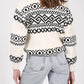 Fair Isle Knit Sweater in Cream - ResidentFashion