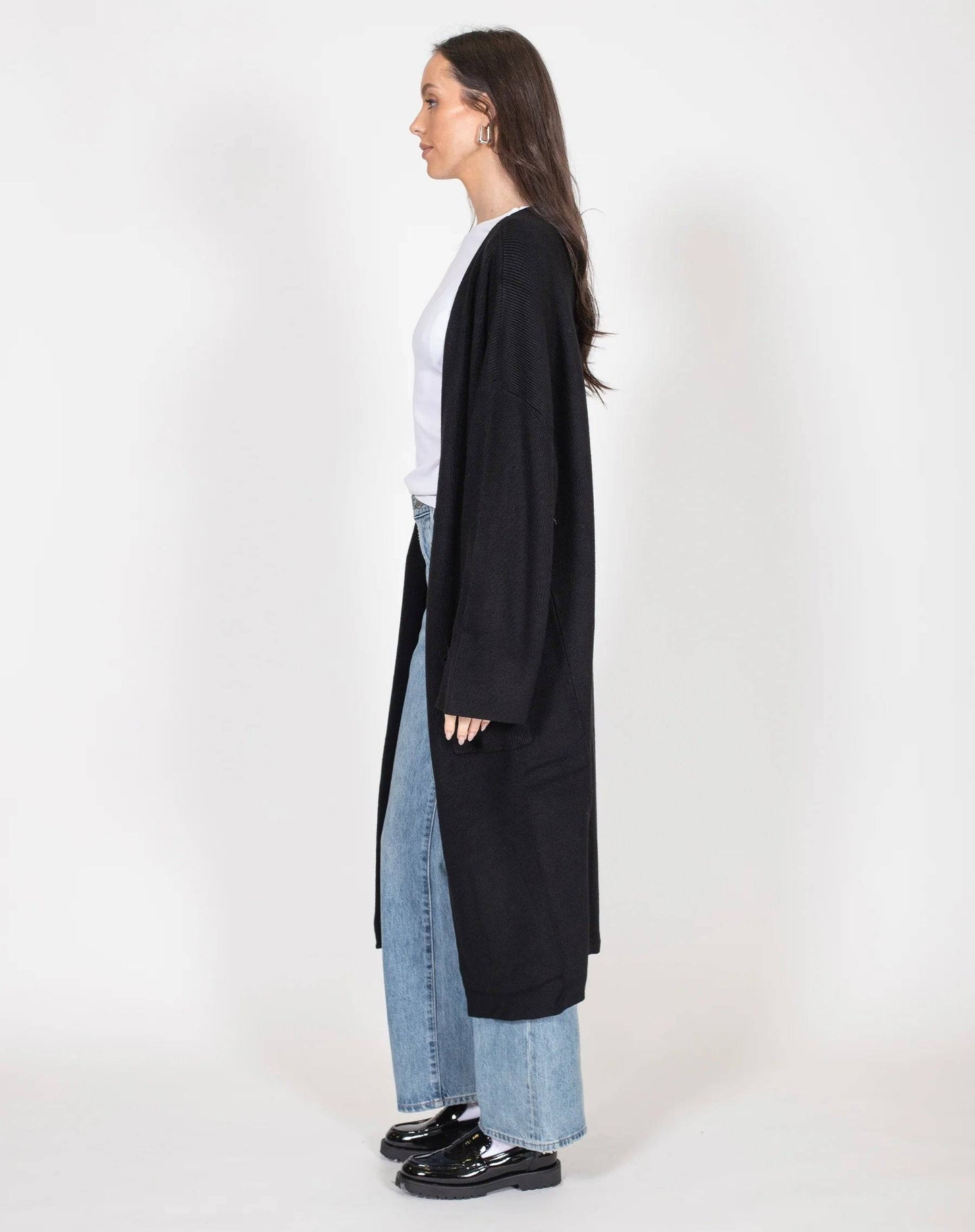 Matilda Rib Knit Oversized Longline Cardi - ResidentFashion