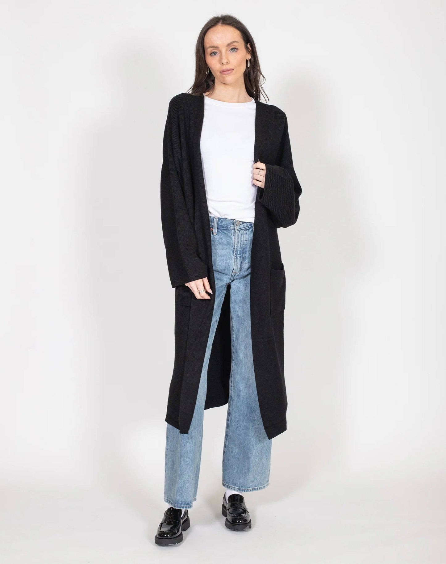 Matilda Rib Knit Oversized Longline Cardi - ResidentFashion