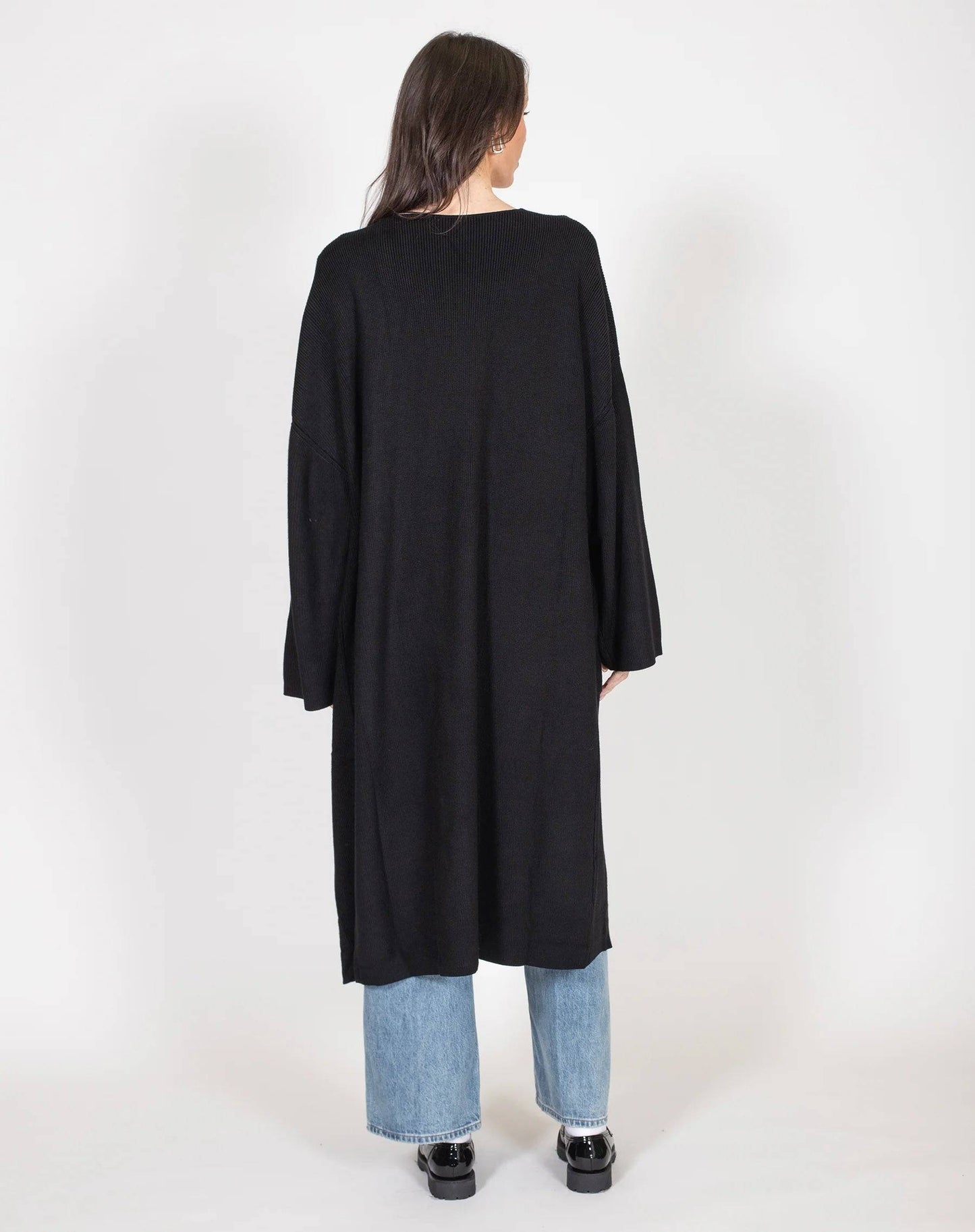 Matilda Rib Knit Oversized Longline Cardi - ResidentFashion