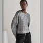 Alexandra Silver Laminated Sweater - ResidentFashion