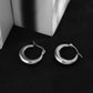 Amber-Messina Chunky Hoop Silver Earrings - ResidentFashion