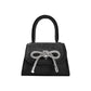 Sabrina Black Mini Velvet Top Handle Bag - ResidentFashion