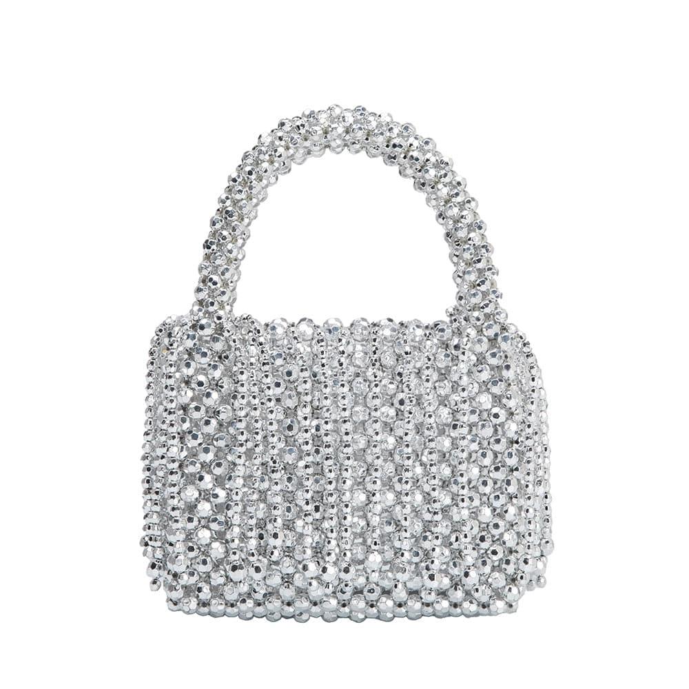 Ryan Silver Small Top Handle Bag - ResidentFashion