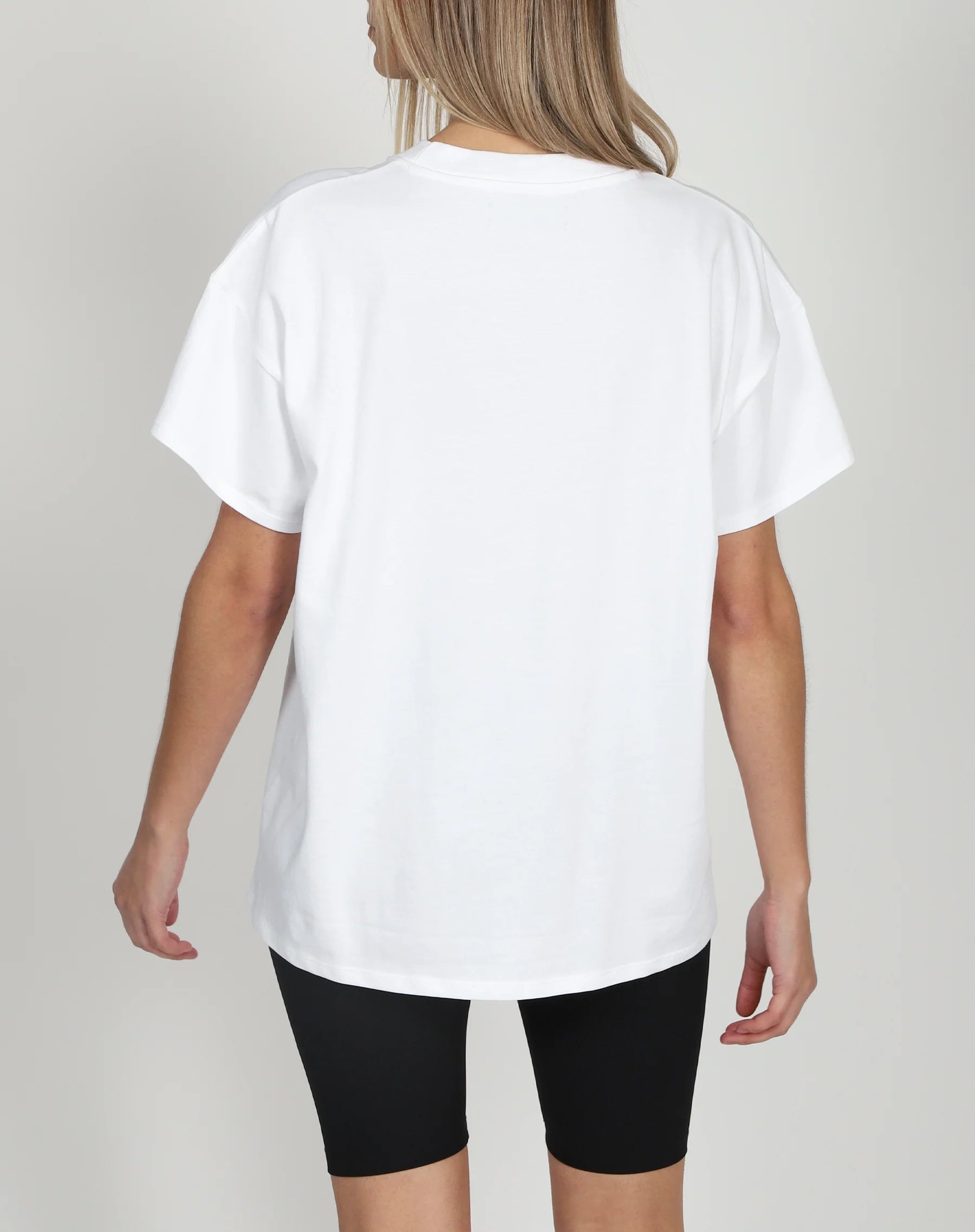 Oversized Boxy Tee in White - ResidentFashion