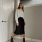 High Waist Satin A Line Midi Skirt - ResidentFashion